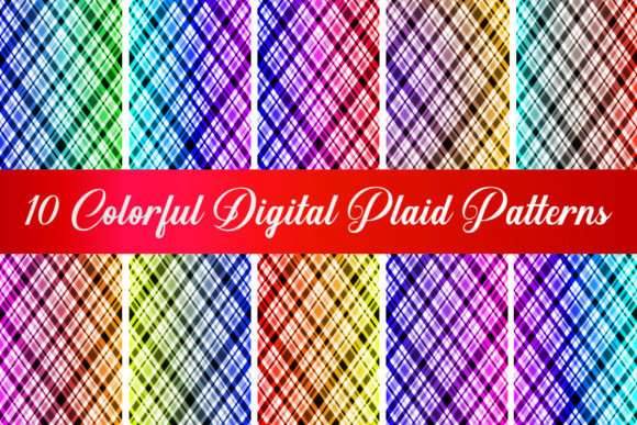 10 Colorful Digital Plaid Patterns for Creative and Commercial Projects