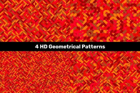 4 Colorful HD Geometrical Patterns: Practical Assets for Streamlined Creative Workflows