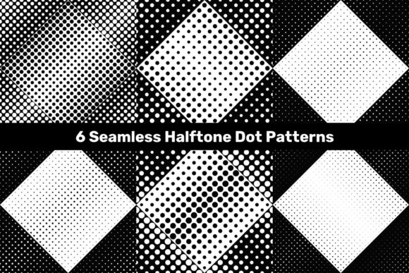 6 Seamless Halftone Dot Patterns: A Versatile Asset for Modern Design
