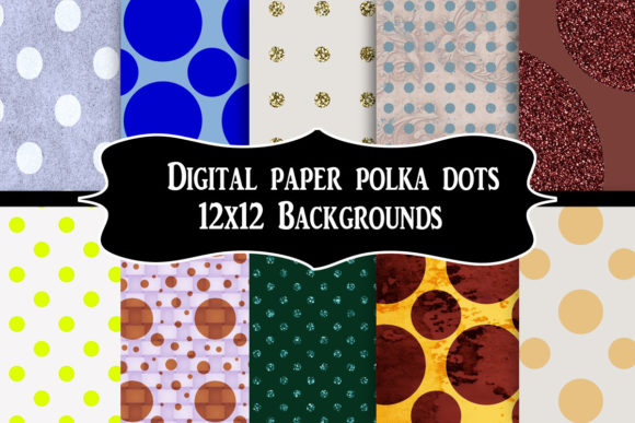 Digital Paper Polka Dots Patterns: A 12×12 Inch Collection for Creative Projects