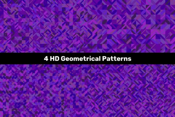 Elevate Your Creative Projects with 4 Dark Purple Geometrical Patterns
