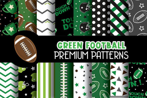 Green Football Digital Papers Patterns: A Creative Resource for Designers and Enthusiasts