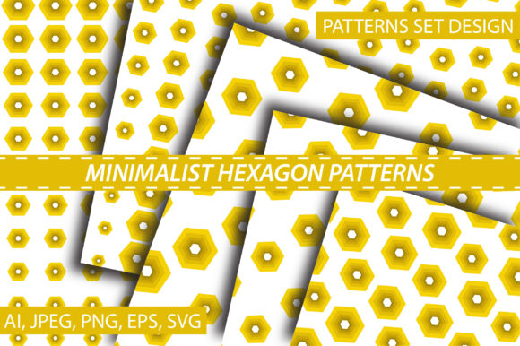 Minimalist Hexagon Patterns