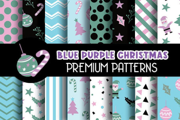 Purple Christmas Digital Papers Patterns: A Versatile Design Resource for Holiday Projects