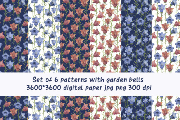 Seamless Patterns with Garden Bell