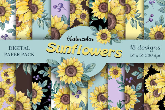 Unfolding the Creative Potential of Watercolor Sunflowers Seamless Patterns