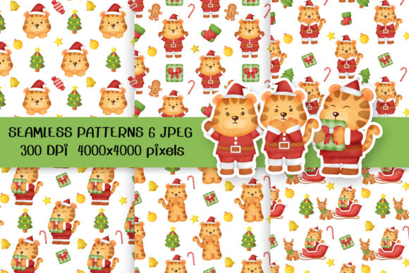 Watercolor Tiger Christmas Patterns: Creative, Playful, and Profitable Designs for the Holiday Season